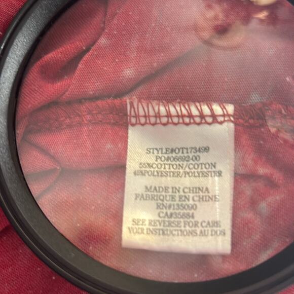 Others Follow Red Burnout Waffle Knit High Low Long Sleeve Hoodie Size M  Skater - Picture 13 of 13